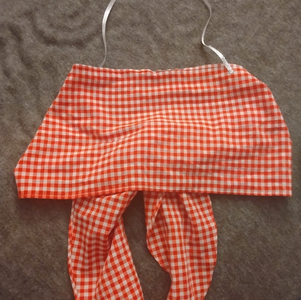 Two peice red and white checkered set